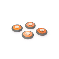 Magnetic Wooden Wheels - Magnetic Wooden Blocks - 4 pieces