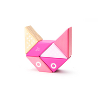 Travel Pals - Kitty - Magnetic Wooden Blocks - 6 pieces